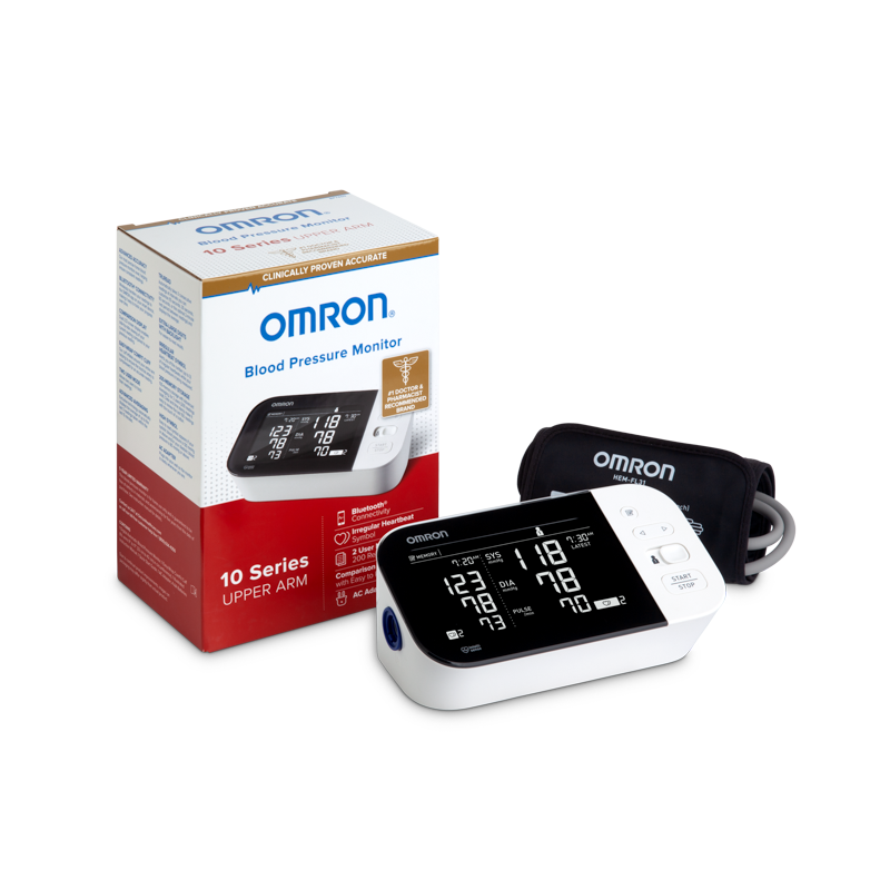 Omron 10 Series Wireless Bluetooth Upper Arm Blood Pressure Monitor - 200 Readings