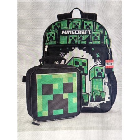Minecraft TNT 16" Large 5Piece Backpack Set