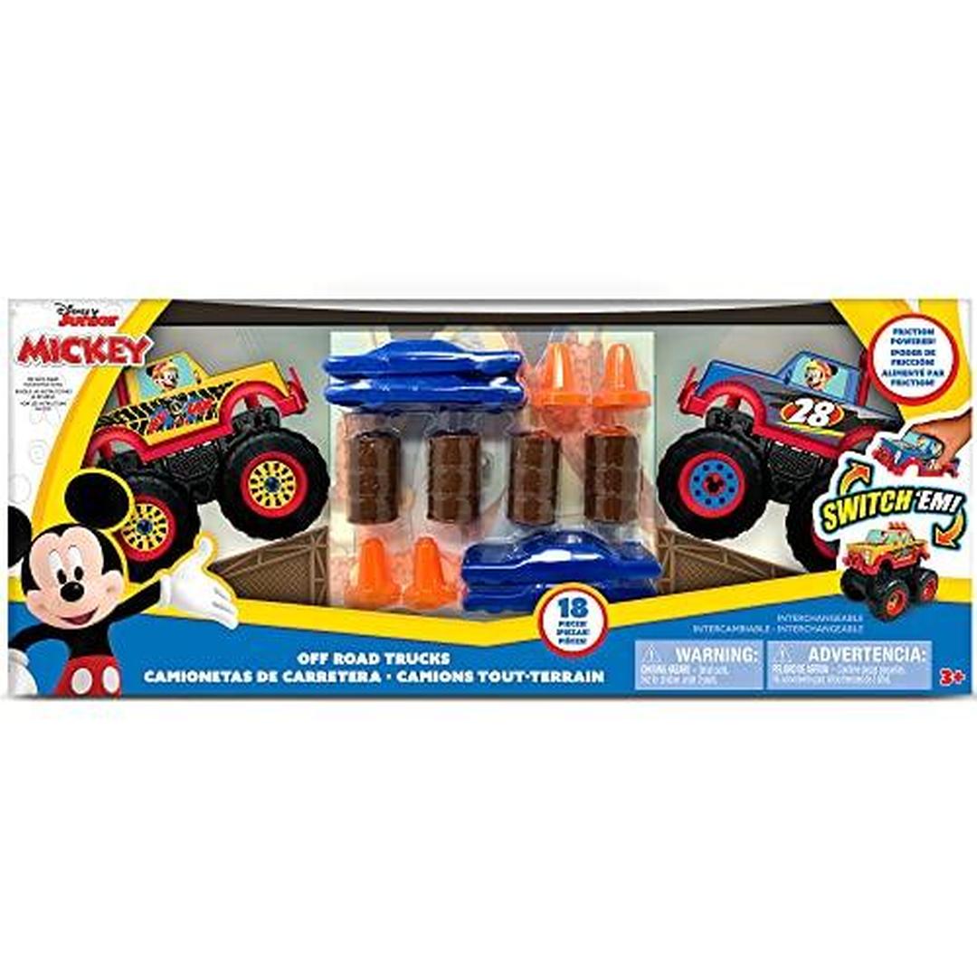 Jam'n Products Toy Cars and Trucks Multi - Mickey Mouse Red Remote Control Monster Truck Playset