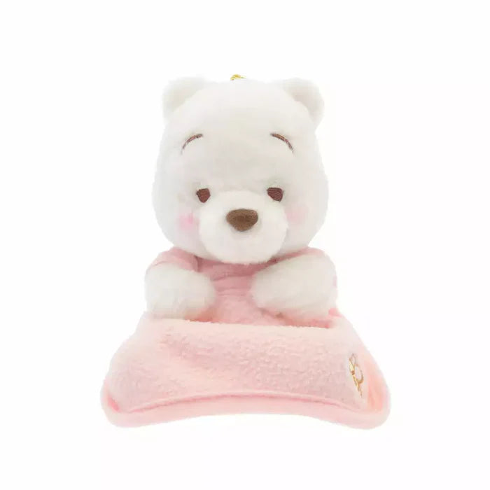 JDS White Pooh 2023 Pink Winnie The Pooh with Plush Keychain