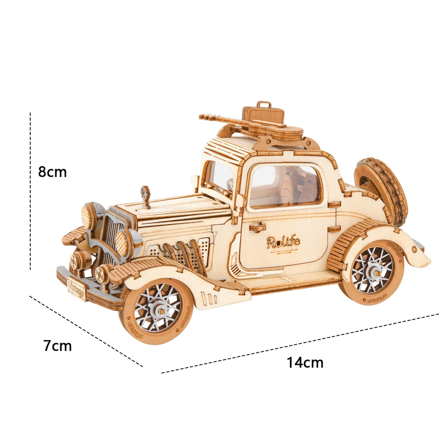 Robotime Rolife Vintage Tramcar Model 3D Wooden Puzzle Toys for Chilidren Kids Adult Christmas Birthday Gift