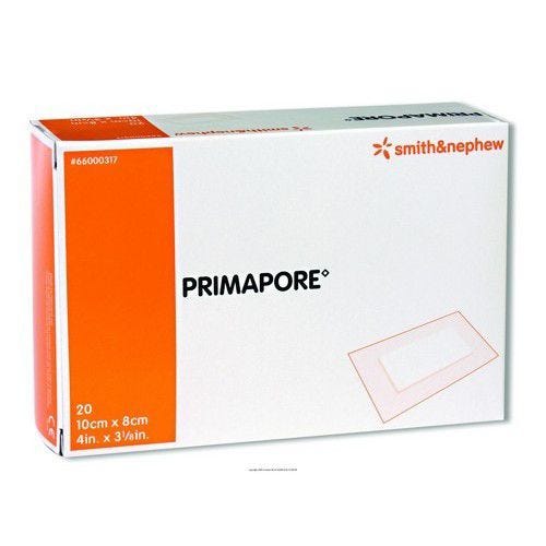 Smith & Nephew Primapore Adhesive Dressing: White, 2" x 3", Adhesive, Nonwoven, 100 Count