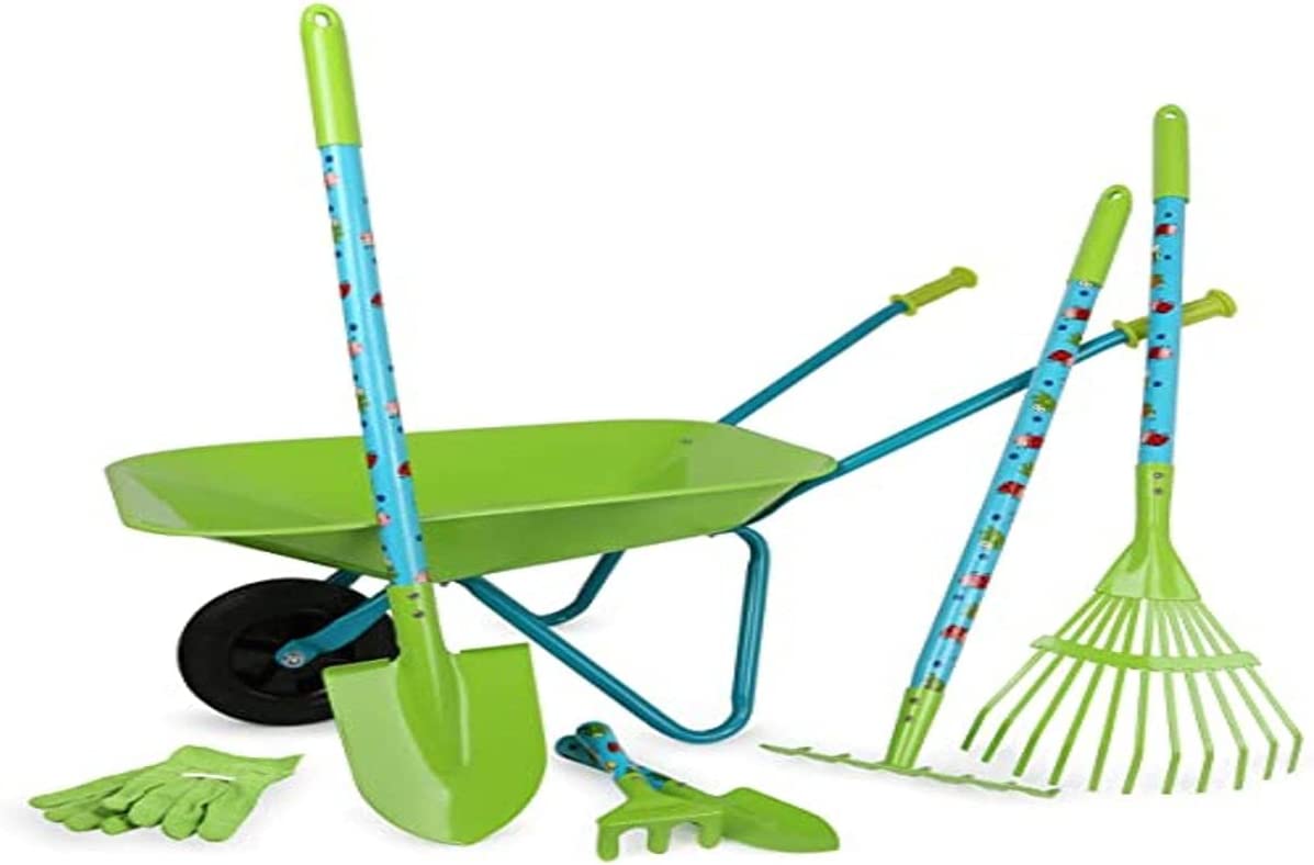Small Foot Gardening Toolset with Wheelbarrow