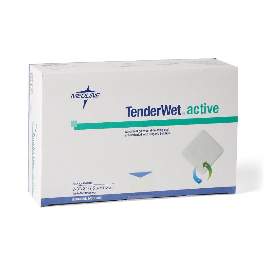 TenderWet MSC8303 Polyacrylate Gel Dressing Pad, Box of 7