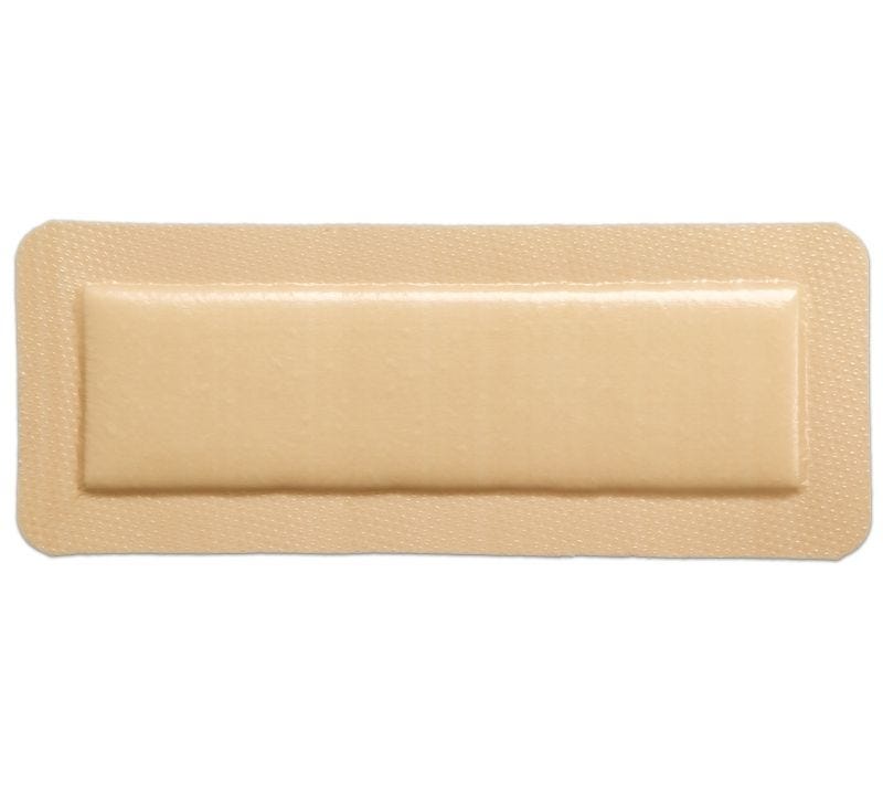 Mepilex Border Foam Dressing: 5 Count, Square, 4" x 8"