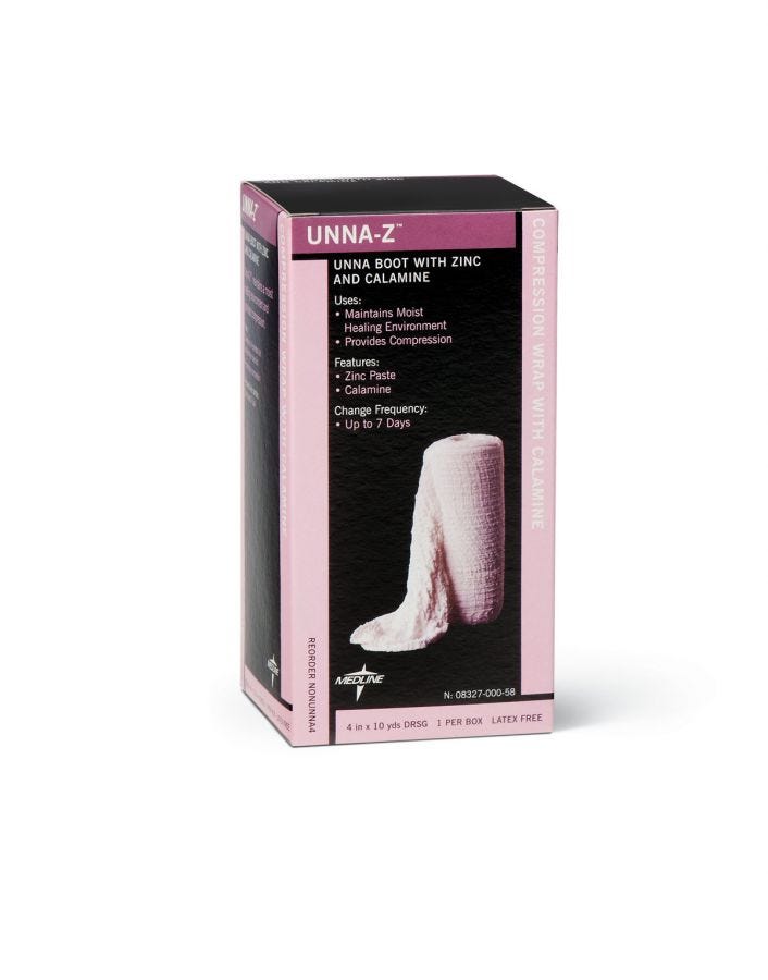 Unna-Z Calamine Boot Bandages 3 Inch x 10 Yard Latex Free Case of 12