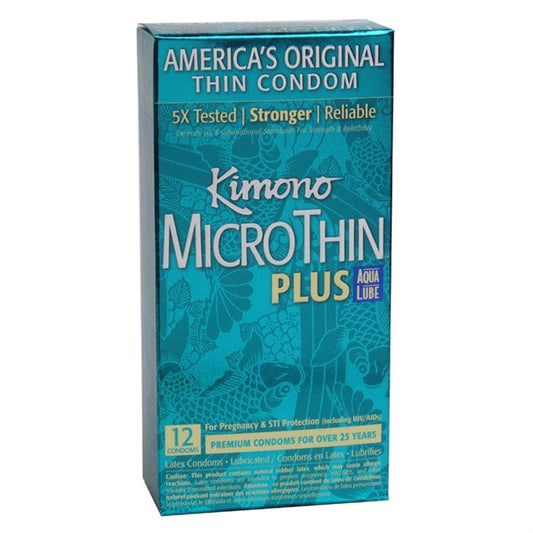 Kimono Micro Thin Plus Aqua Lube Box 12 Units