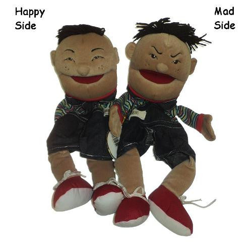 Double Face Hispanic Boy Puppet