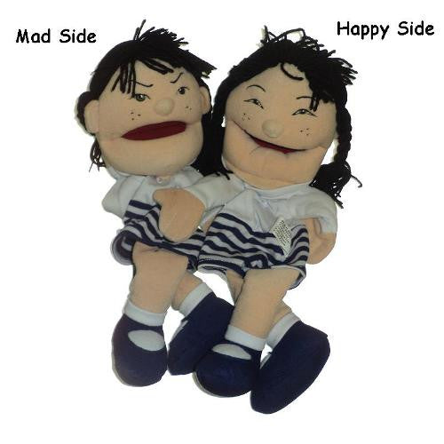 Double Face Asian Girl Puppet