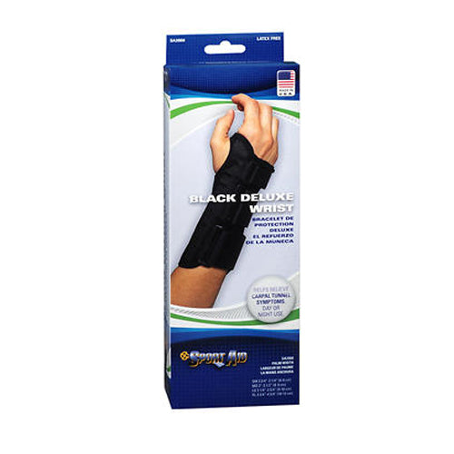 Sport Aid, Sport Aid Black Deluxe Wrist Left Ex-Large, 1 Each