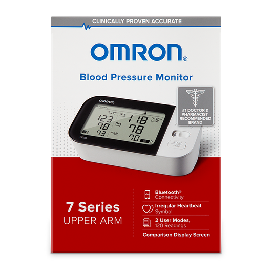 Omron 7 Series Wireless Bluetooth Upper Arm Blood Pressure Monitor - 120 Readings
