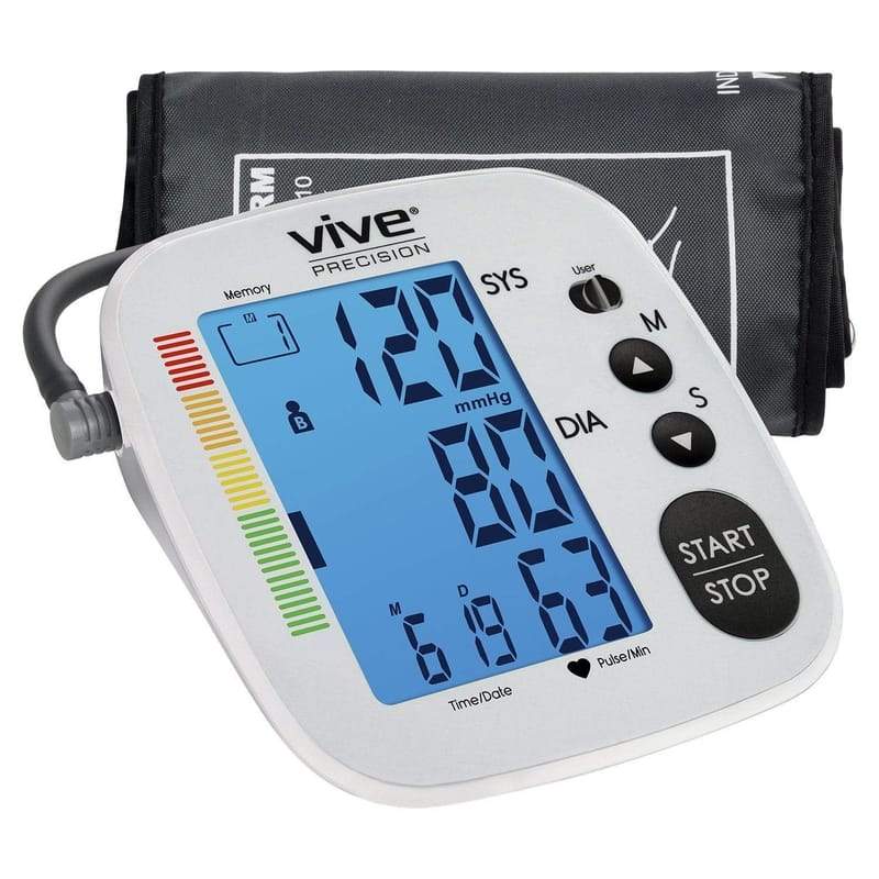 Vive Health Upper Arm Precision Blood Pressure Monitor with XL LCD Screen - Senior.com Blood Pressure Monitors