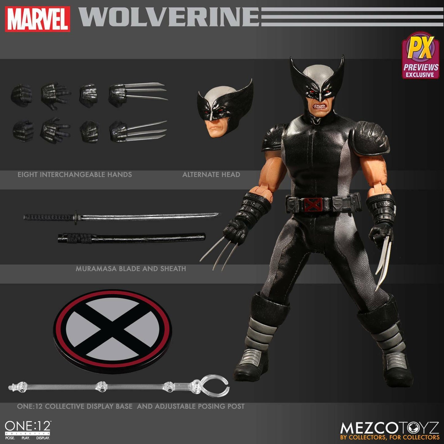 Mezco One:12 Marvel X-Force Wolverine Previews Exclusive Action Figure