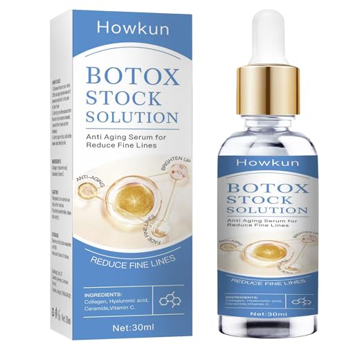 Botox Face Serum, Botox in A Bottle with Vitamin C & E, Botox Stock Solution Facial Serum, Anti Aging & Instant Face Tightening, Boost Skin Collagen, Reduce Wrinkles & Plump Skin