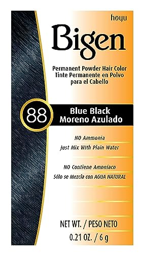 Bigen Powder Hair Color #88 Blue Black (6 Pack)