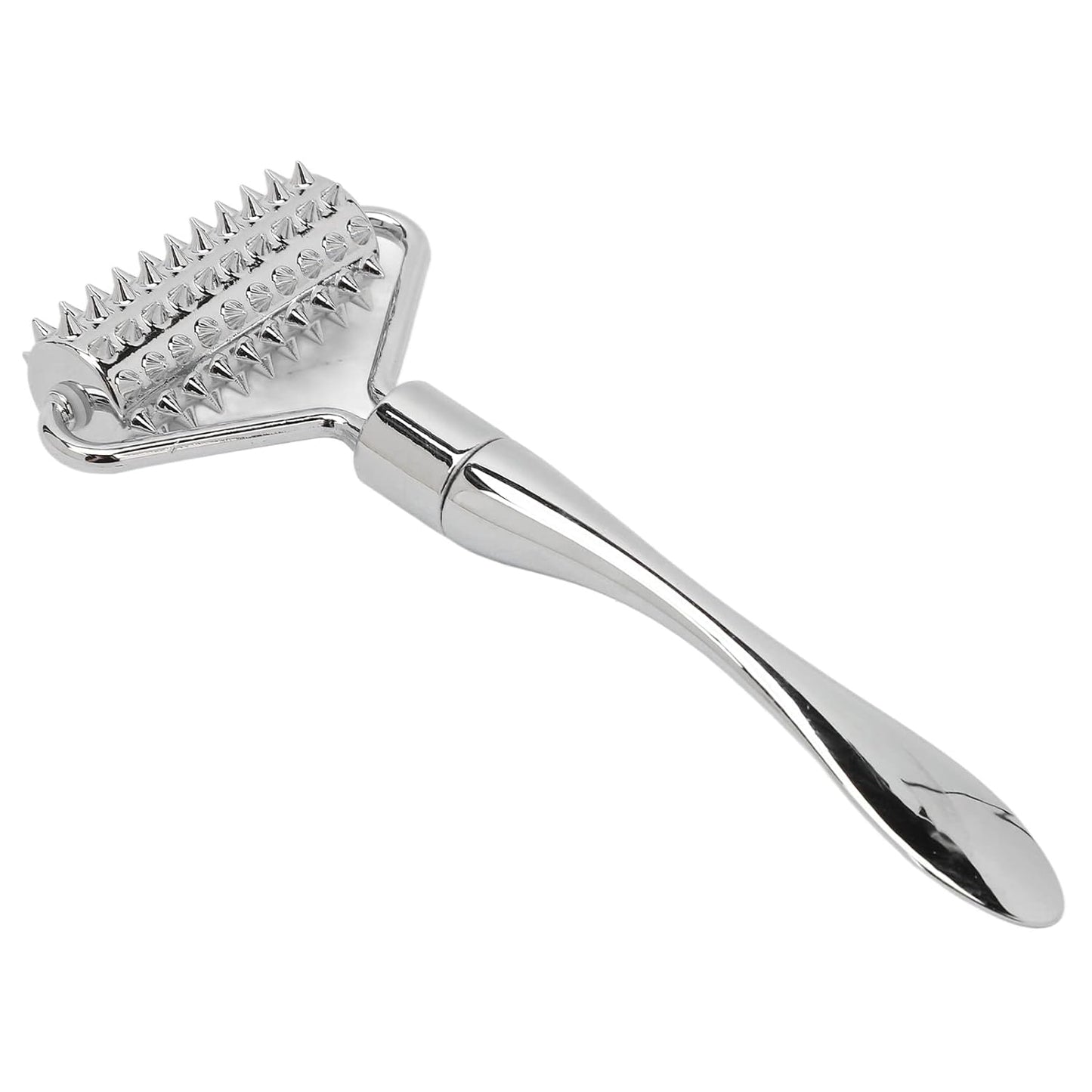 Massage Roller, Metal Acupuncture Massager Improve Circulation Muscle Relaxing Hand Acupuncture Roller Acupressure Massager for Head for Travel Use