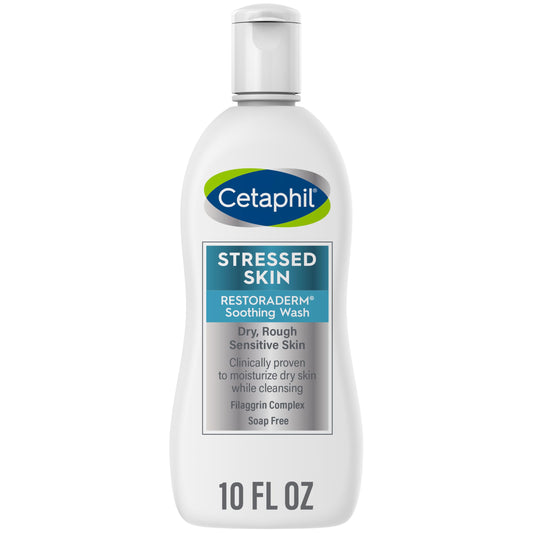 Cetaphil RESTORADERM Soothing Wash, 10 fl oz, Soothes Dry, Stressed Skin, Mother's Day Gifts, Hypoallergenic, Soap & Paraben Free, National Eczema Association Endorsed