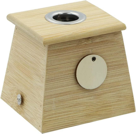 Winterworm® Bamboo One Hole Healing Box for Moxa Moxibustion Medicine Therapy