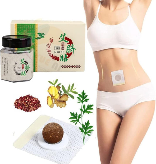 Mugwort Belly Button Particles Abdomen Moxa Pill Moxibustion Wormwood Tummy Pellet Perfect Belly Patch,Effective Ancient Remedy Healthy Belly Pellet 30pcs