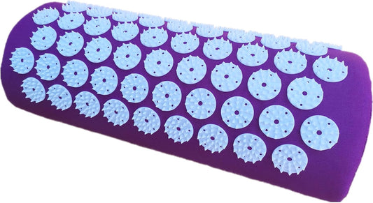 Acupressure Pillow Acupuncture Massager for Massage Neck Back Head Pain Relief, Relieves Muscle Stress Relaxation, Purple