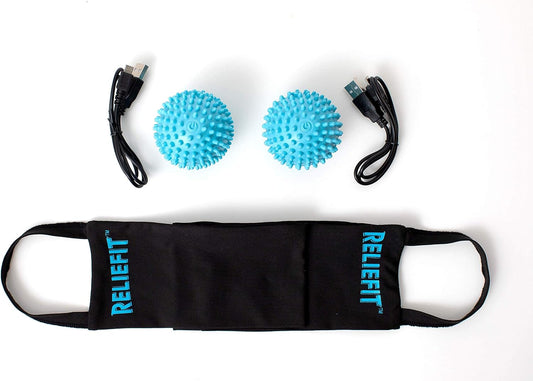 Reliefit Targeted Muscle & Joint Acupressure Therapy System for Lower Back, Foot, Joints. Includes 2 Vibrating Therapy Spheres for Trigger Point Relief