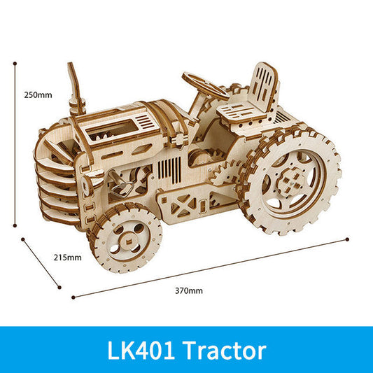 Robotime ROKR Mechanical Gear Drive Tractor DIY Model Building Kit