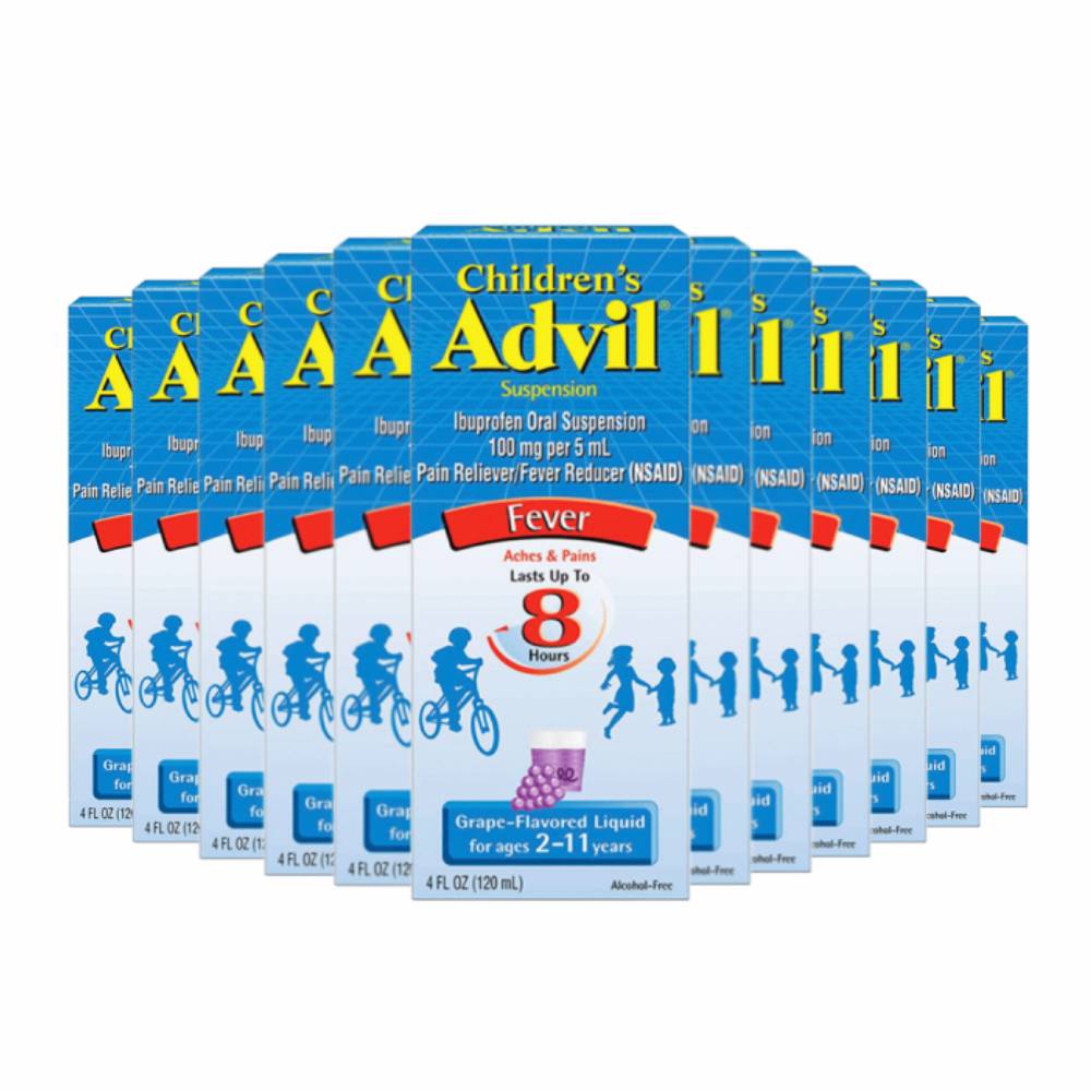 Children's Advil Liquid Fever Reducer/Pain Reliever 4 Oz - 12 Pack