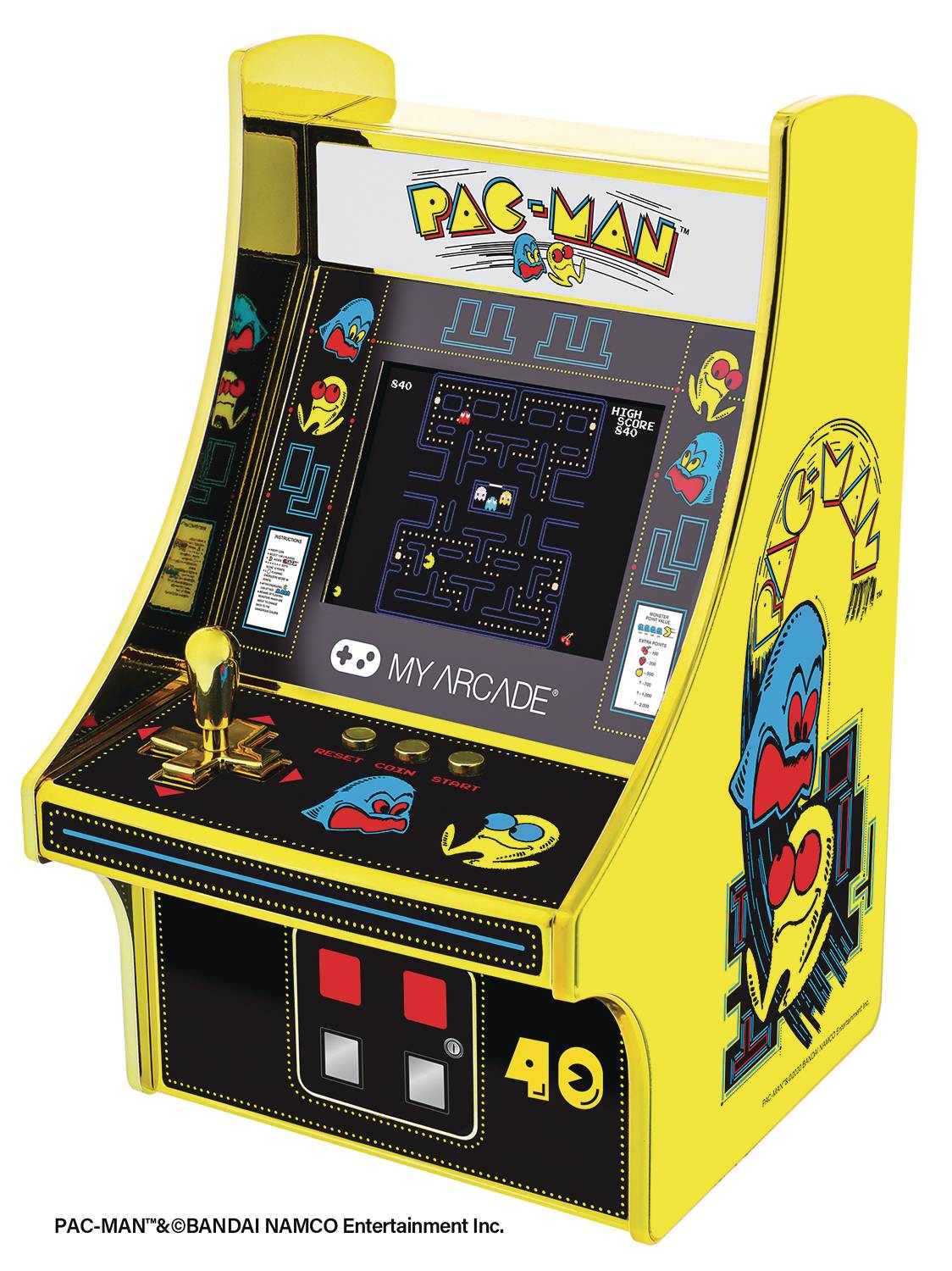 PAC-MAN 40TH ANNIVERSARY 6.75IN MICRO ARCADE PLAYER  C