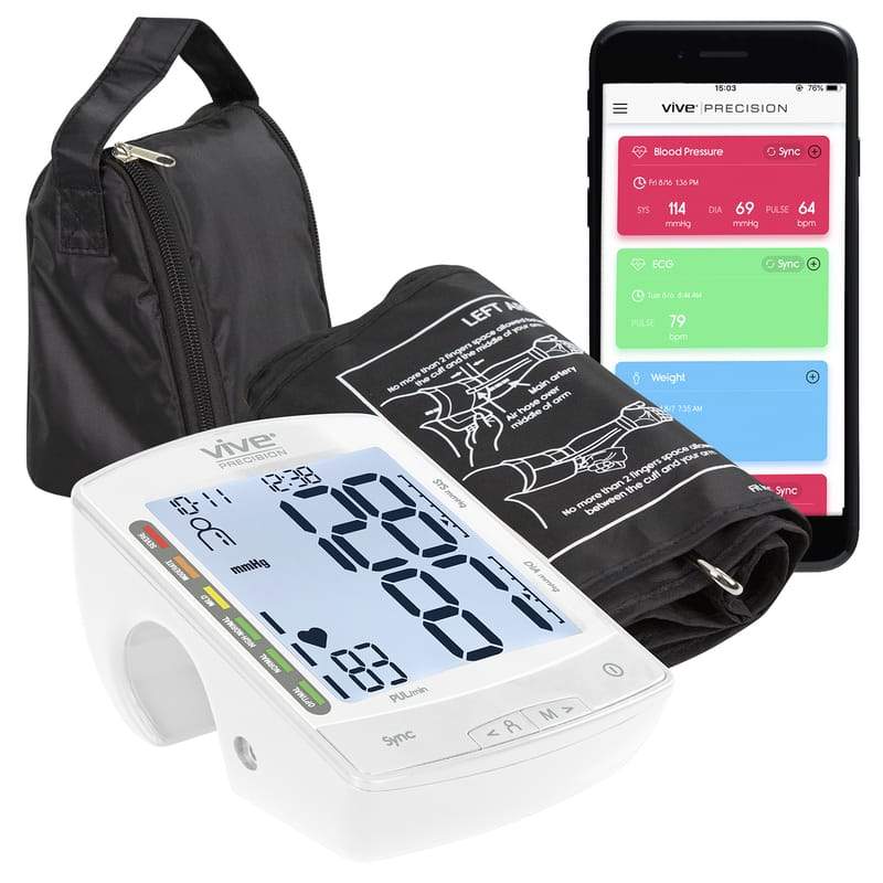 Vive Health Arm Blood Pressure Monitor Compatible with Smart Devices - Senior.com Blood Pressure Monitors