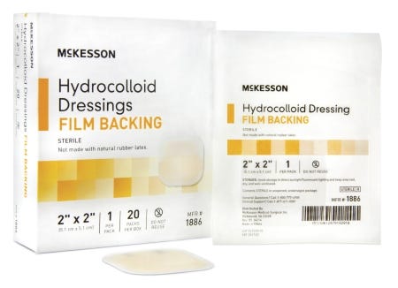 McKesson 1886 Hydrocolloid Dressing, Box of 20