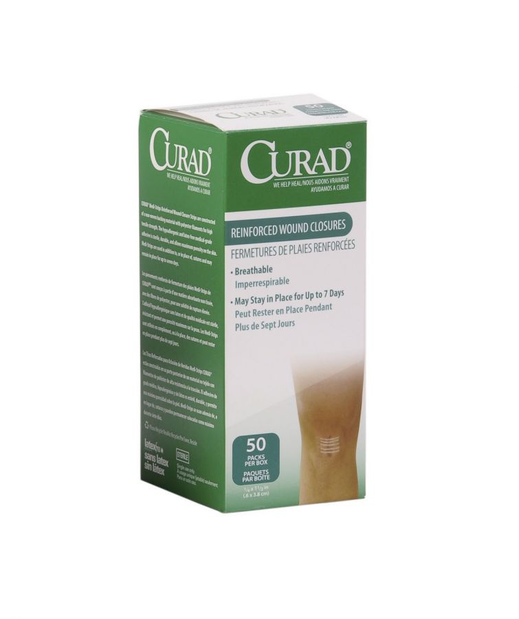 Curad Sterile Medi-Strips White 1/4 x 1.5 Inch Box of 300