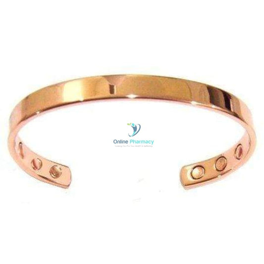 Copper Bangle With 6 Magnets - Plain