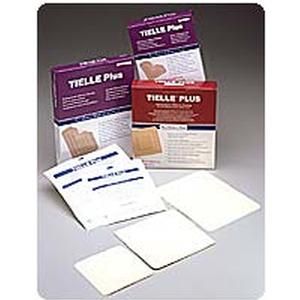 Tielle Plus Adhesive Hydropolymer Dressing: 10 Count, 4-1/4" x 4-1/4"