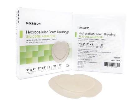 McKesson 4845 Silicone Foam Dressing, Box of 10