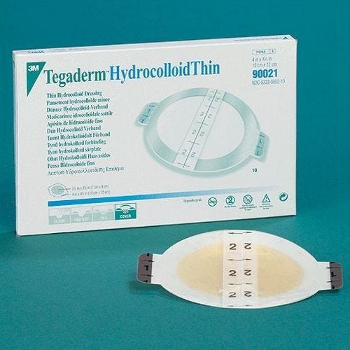 Tegaderm Hydrocolloid Thin Dressing 3M : 2.75" X 3.5", Sterile