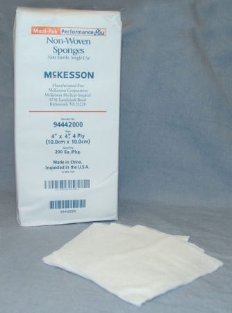 McKesson 94442000 NonWoven Sponges, Case of 2000