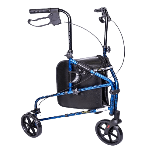 MOBB 3 Wheel Aluminum Rollator Blue