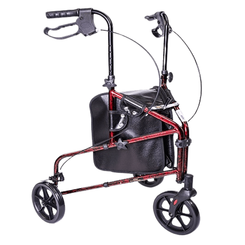 MOBB 3 Wheel Aluminum Rollator Red