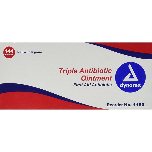 Dynarex Triple Antibiotic Ointment, 1/2 Gram Packets, Box of 144 15032220