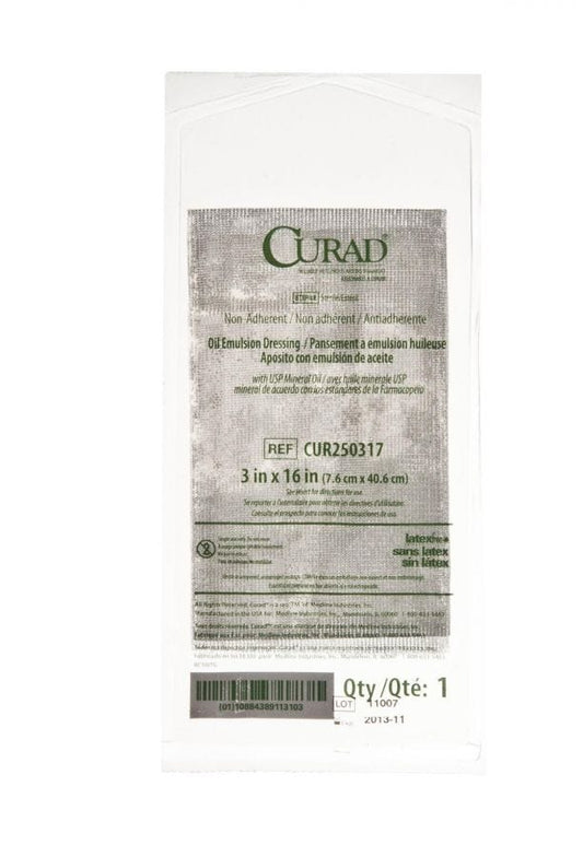 Medline CURAD Sterile Oil Emulsion Gauze: 3" x 16", 36 Count 50258331