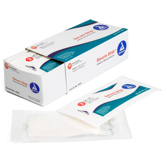 Dynarex 3523 SecureStrip Adhesive Wound Closures, Box of 150