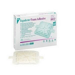 Tegaderm 90612 Foam Dressing 5-5/8 X 5-5/8 Inch Square Adhesive with Border Sterile. Box of 10